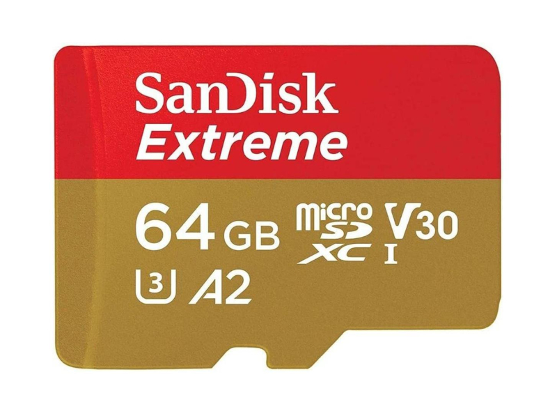 Sandisk 64GB microSDXC Extreme 170MB/s A2 C10 V30 UHS-I U3